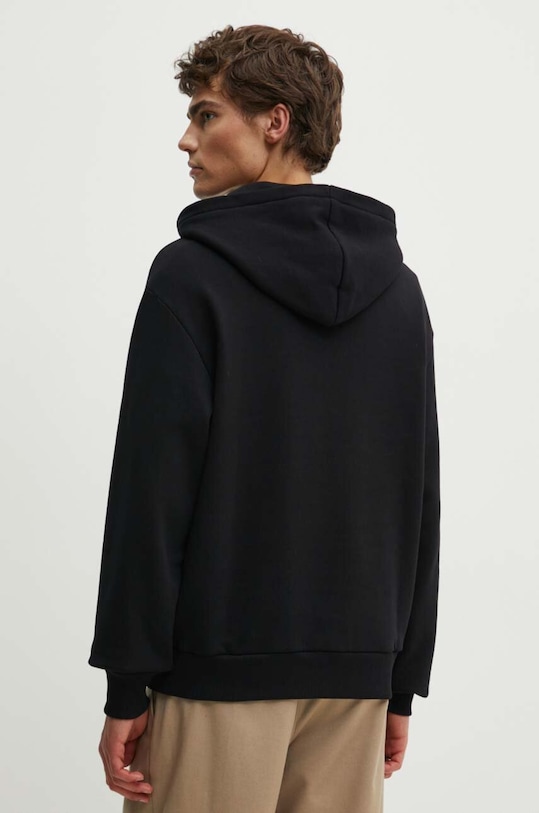 Odzież A.P.C. bluza bawełniana hoodie boxy micro logo GOTS COHBX.H27911 czarny