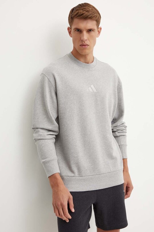 adidas hanorac de bumbac All SZN melanj gri IY4151