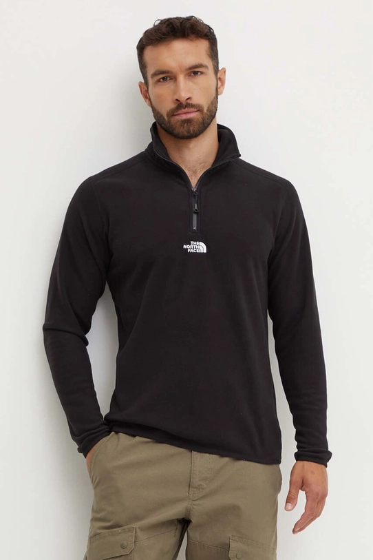 The North Face sports sweatshirt Glacier plain black NF0A83I34H01