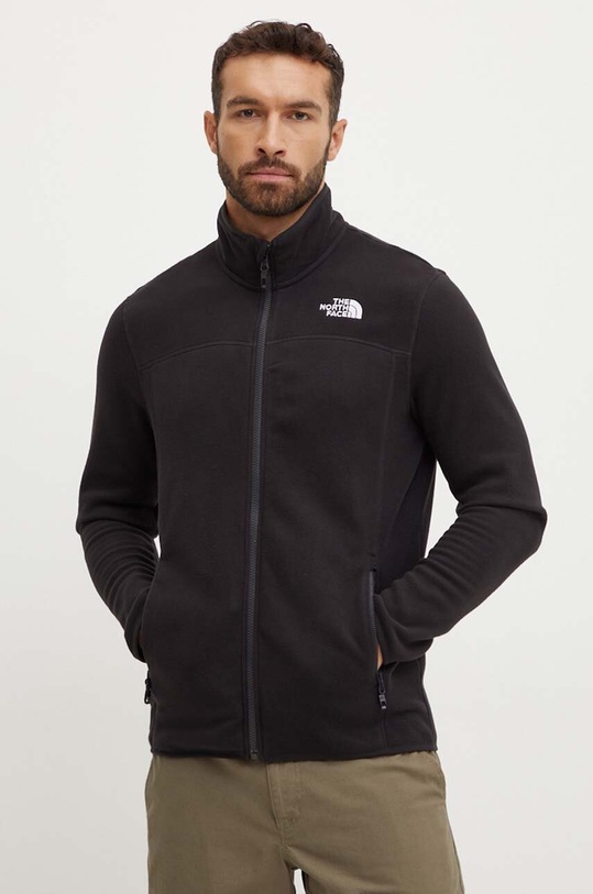 The North Face bluza sportowa 100 Glacier bez kaptura czarny NF0A855X4H01