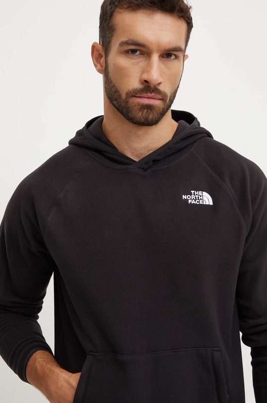 The North Face bluza sportowa 100 Glacier z kapturem czarny NF0A855Z4H01