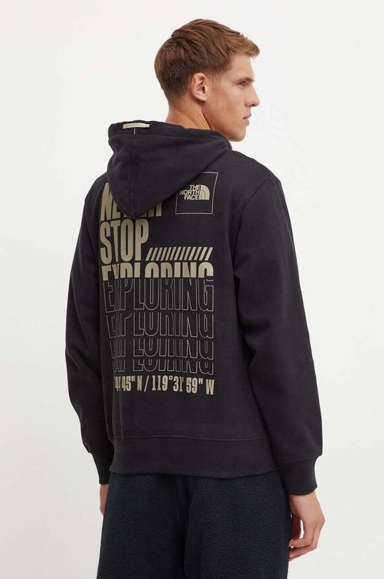 Βαμβακερή μπλούζα The North Face Coordinates Hoodie στάμπα μαύρο NF0A89D9JK31