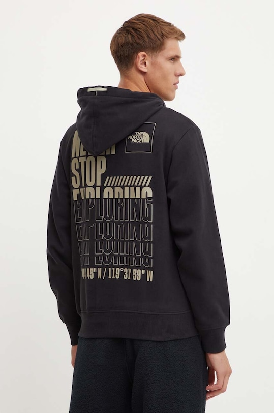 Βαμβακερή μπλούζα The North Face Coordinates Hoodie στάμπα μαύρο NF0A89D9JK31