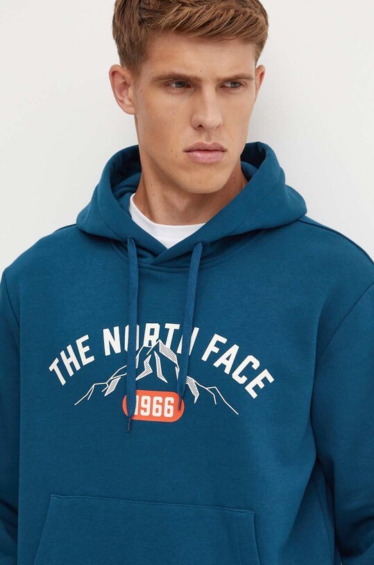 The North Face bluza Hoodie Varsity Graphic turcoaz NF0A89DJ1NO1