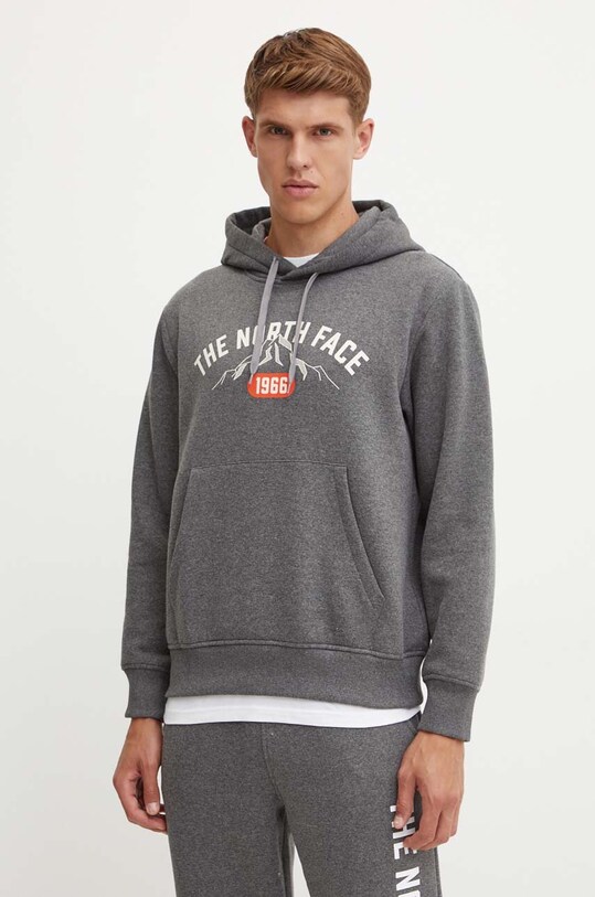 The North Face bluza Hoodie Varsity Graphic melanj gri NF0A89DJDYY1