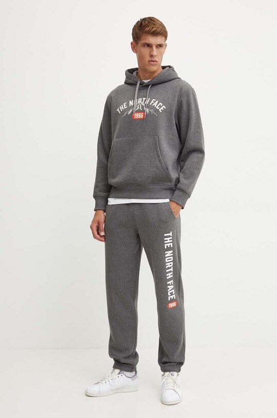 The North Face bluza Hoodie Varsity Graphic NF0A89DJDYY1 gri AW24