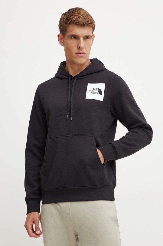 The North Face bluza Fine Hoodie print negru NF0A89EUJK31