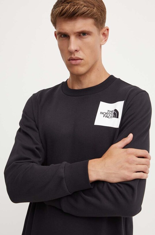 The North Face bluza Fine Crew negru NF0A89EVJK31