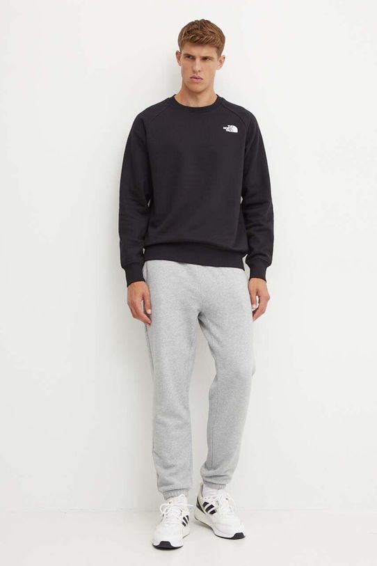 The North Face bluza Raglan Redbox Crew NF0A89FAJK31 czarny SS25