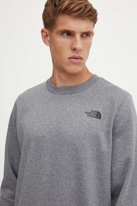 Суичър The North Face Simple Dome Crew сив NF0A89FBDYY1