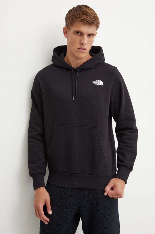 The North Face bluza Simple Dome Hoodie print negru NF0A89FCJK31