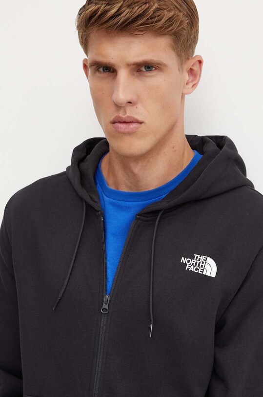 The North Face bluza Simple Dome Full Zip Hoodie negru NF0A89FDJK31