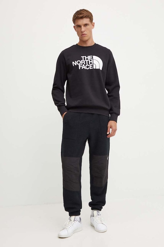 Μπλούζα The North Face Easy Crew NF0A89FGJK31 μαύρο SS25