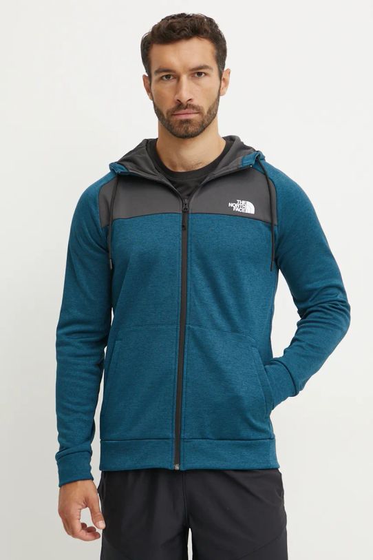 The North Face bluza sportowa Reaxion wzorzyste turkusowy NF0A7Z9O7AO1