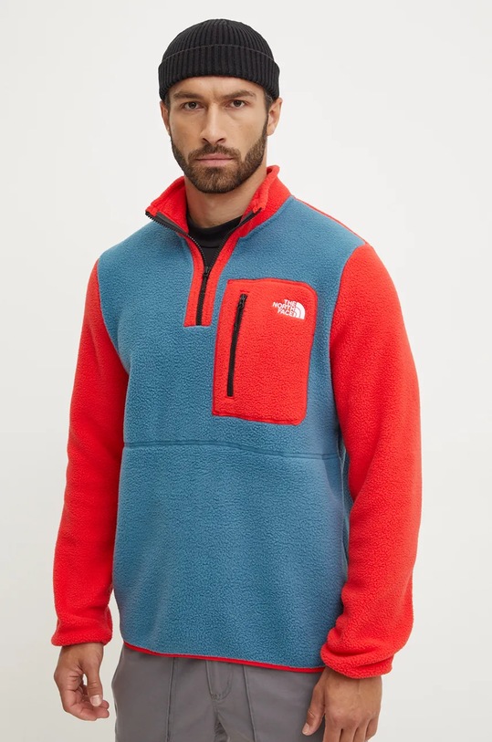 Sportovní mikina The North Face Yumiori bez kapuce tyrkysová NF0A883S0EO1