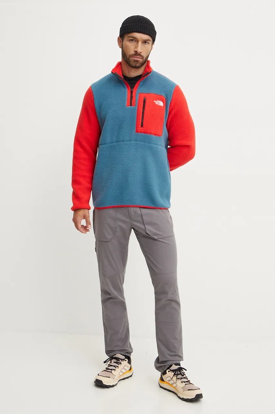 Sportovní mikina The North Face Yumiori NF0A883S0EO1 tyrkysová AW24