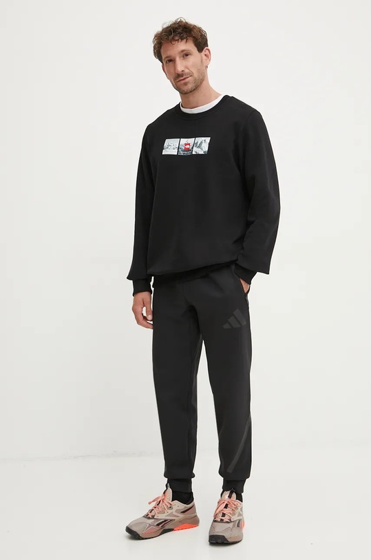 The North Face bluza bawełniana Crew Expedition System NF0A89DDJK31 czarny AW24