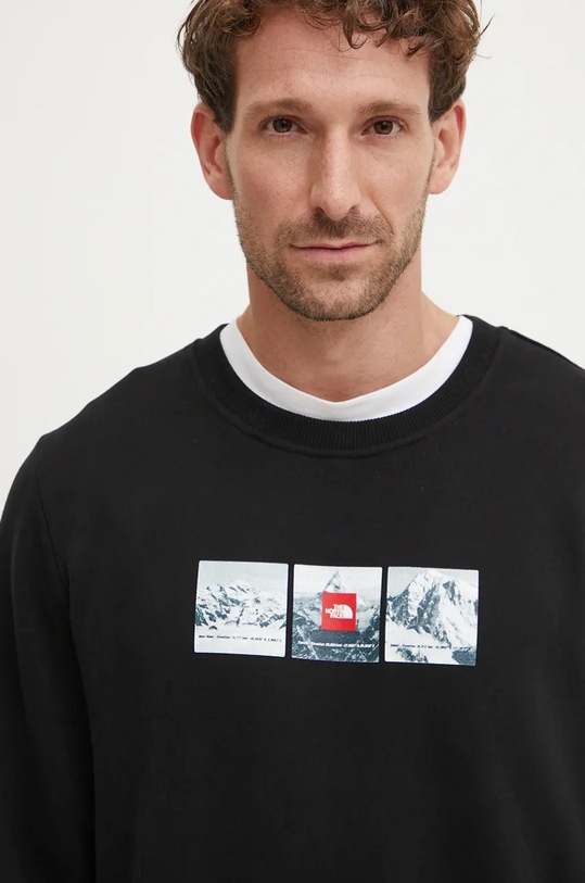 The North Face bluza bawełniana Crew Expedition System czarny NF0A89DDJK31
