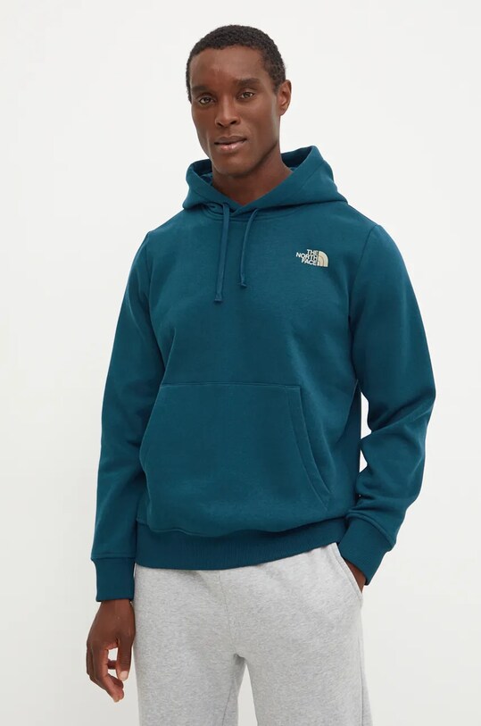 Дрехи Суичър The North Face Hoodie Topographic NF0A89DS1NO1 тюркоазен