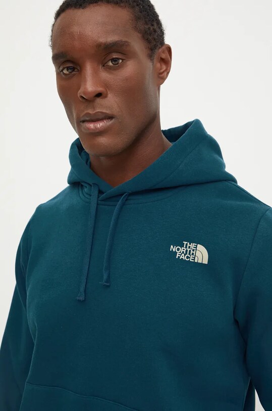 Суичър The North Face Hoodie Topographic тюркоазен NF0A89DS1NO1