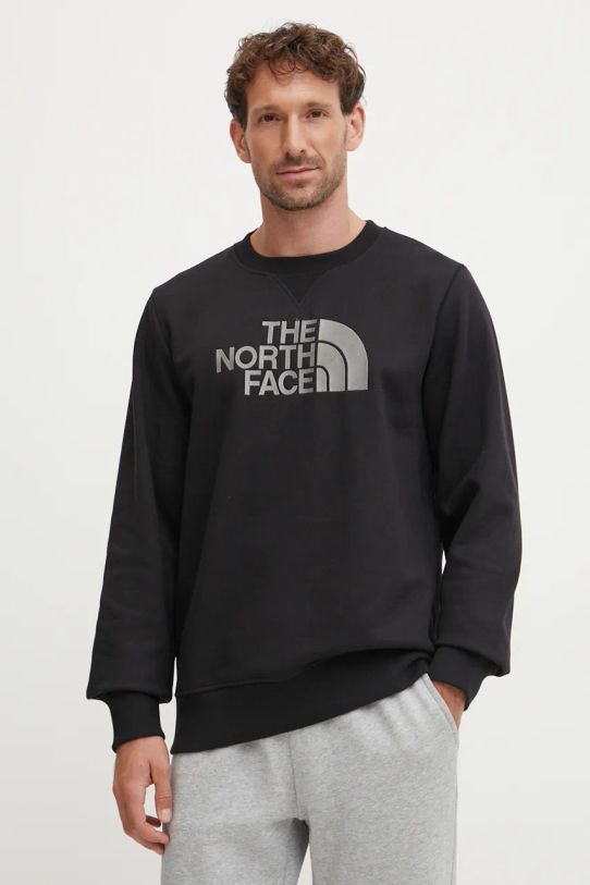 The North Face bluza Drew Peak imprimeu negru NF0A89EKJK31