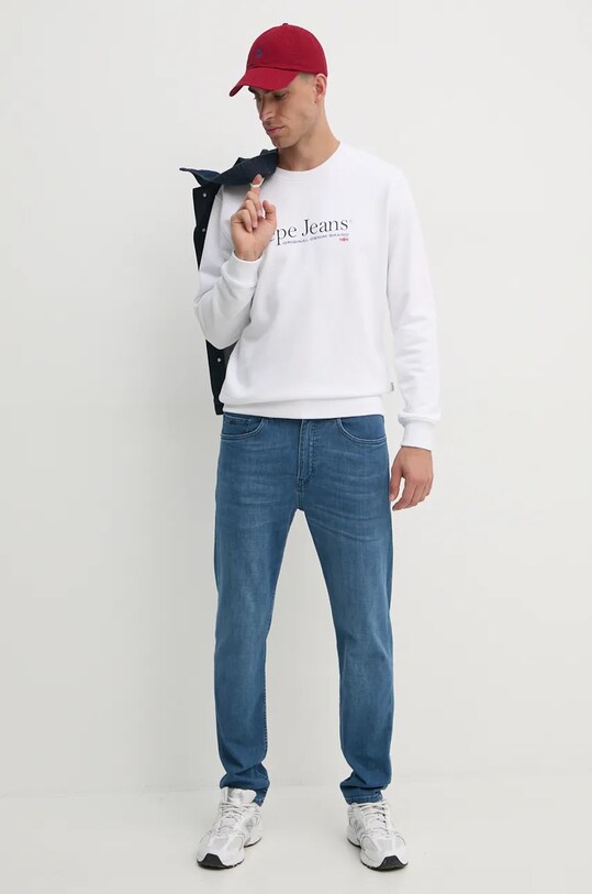 Хлопковая кофта Pepe Jeans SEAN PM582699 белый AW24