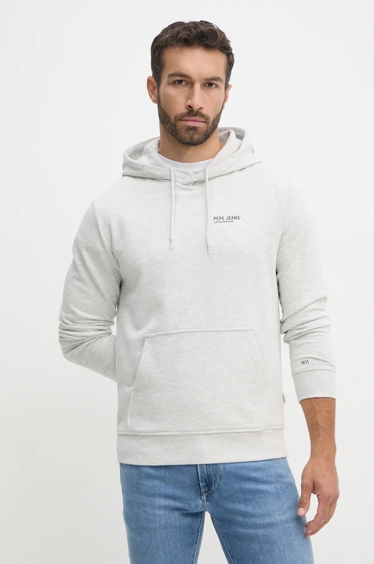 Mikina Pepe Jeans SAM HOODIE melanž sivá PM582700