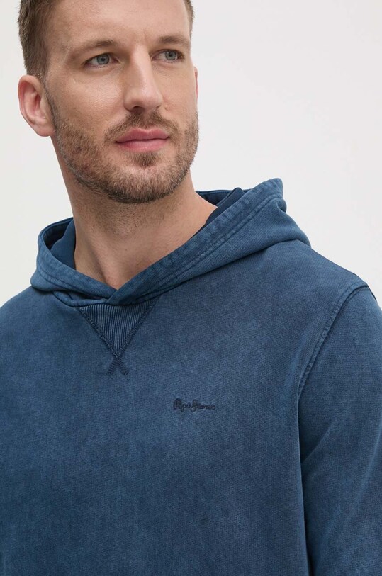 Хлопковая кофта Pepe Jeans SILVERTON HOODIE тёмно-синий PM582713