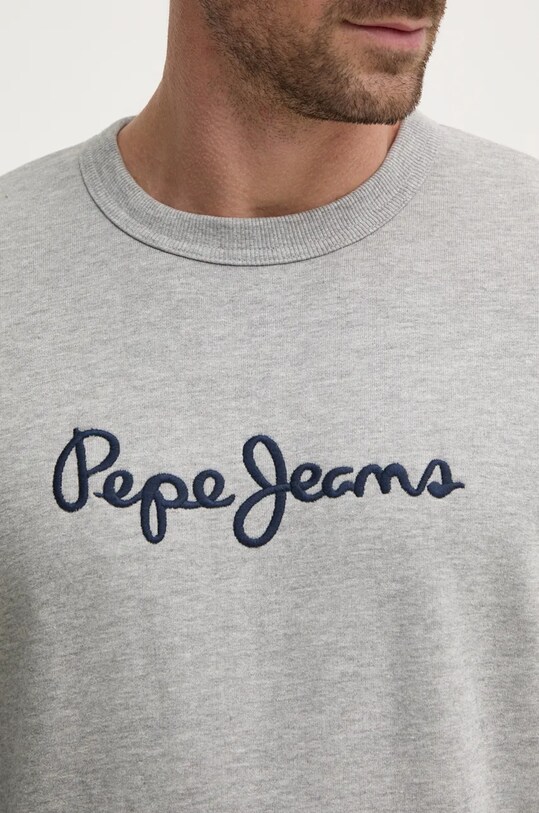 Pepe Jeans hanorac de bumbac NEW JOE CREW PM582715 gri