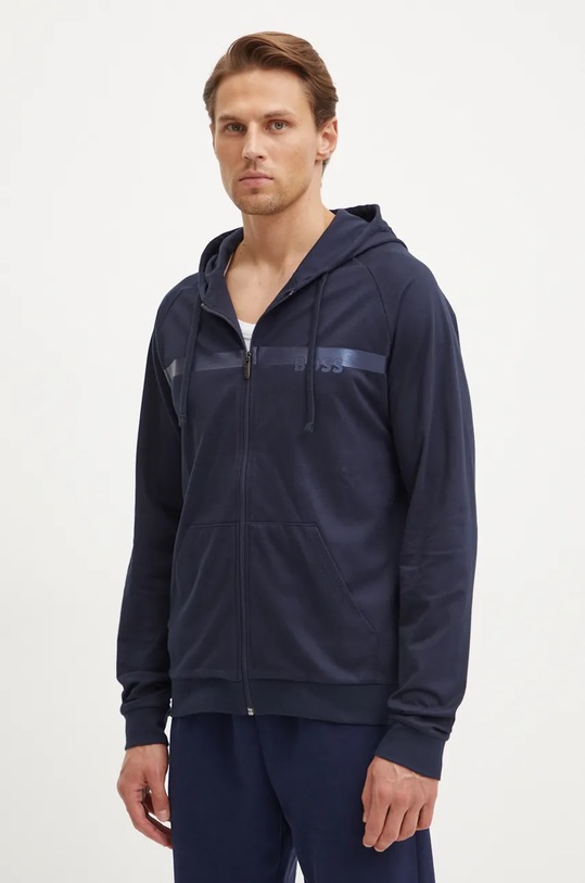 BOSS hanorac de bumbac print bleumarin 50527451