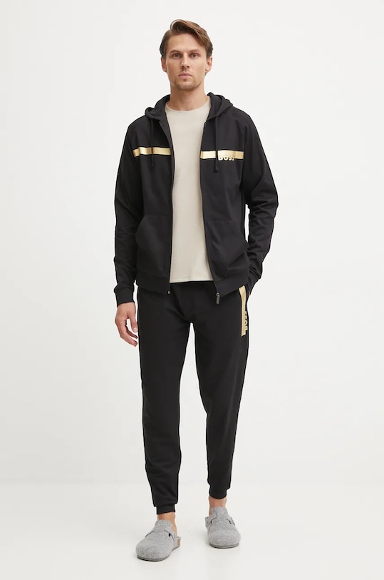 Bavlněná mikina BOSS 50527451 černá NC24