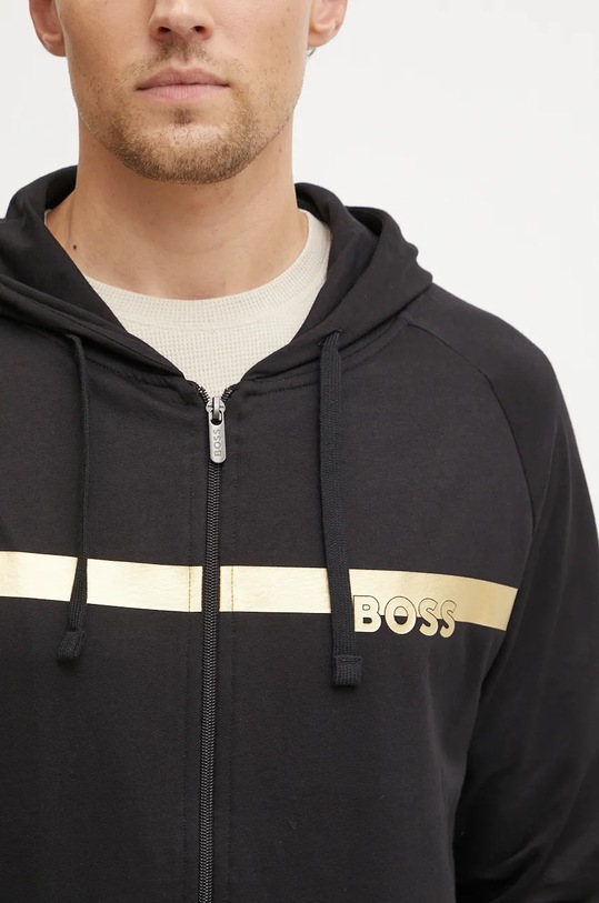 Bavlněná mikina BOSS 50527451 černá