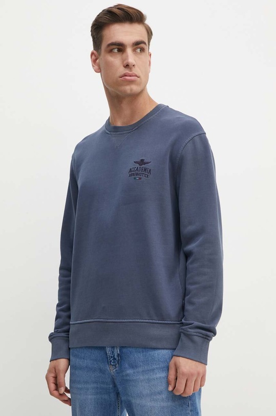 Bavlněná mikina Aeronautica Militare modrá FE1924F560