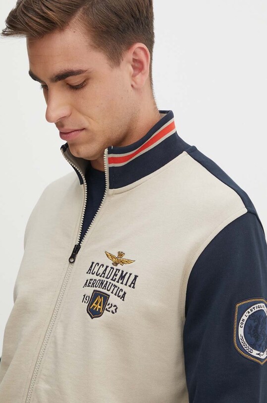 Aeronautica Militare hanorac de bumbac bej FE1929F511