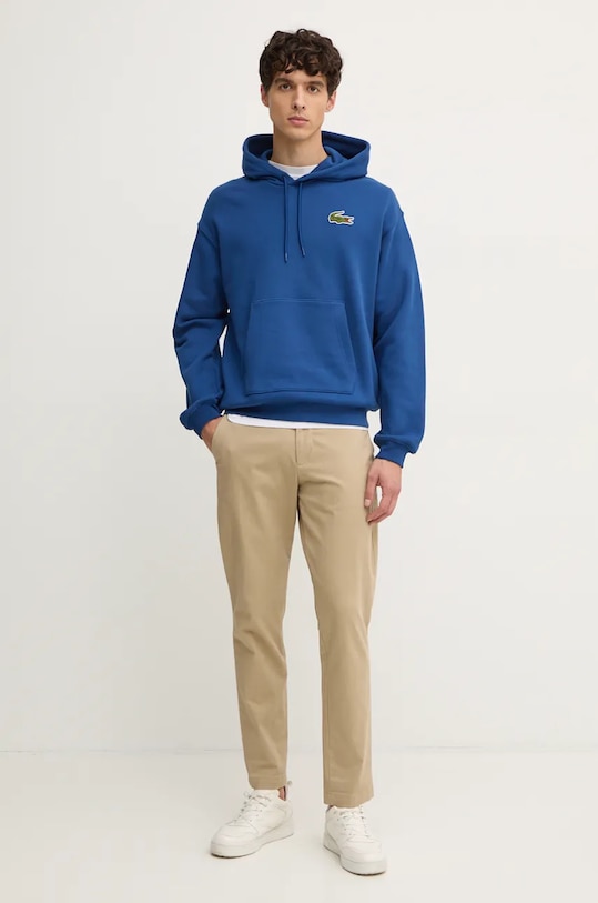 Lacoste felpa in cotone SH2754 blu SS25