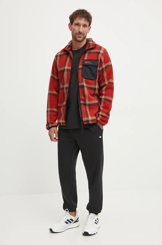 Mikina Jack Wolfskin Felslicht Check A60058 červená AW24