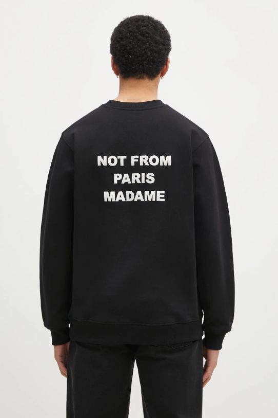 Drôle de Monsieur cotton sweatshirt Le Sweatshirt Slogan cotton black PERM.SW149.CO127.BL