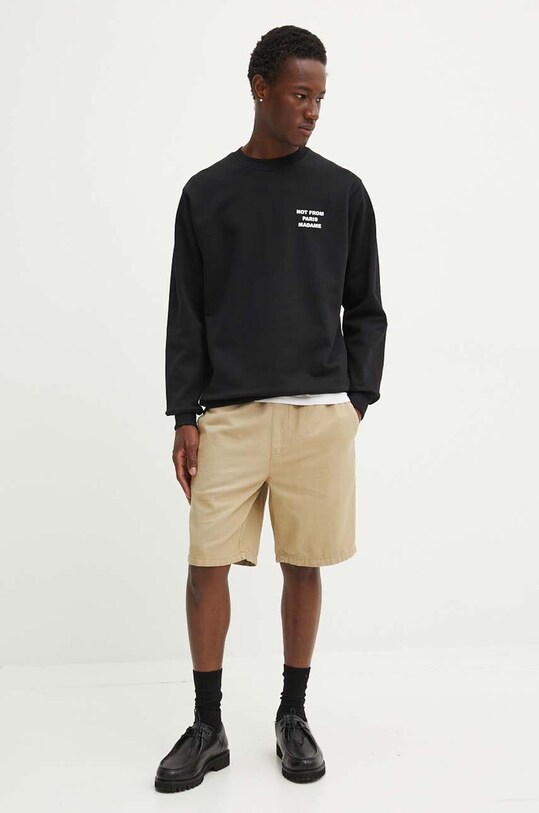 Odzież Drôle de Monsieur bluza bawełniana PERM.SW149.CO127.BL czarny