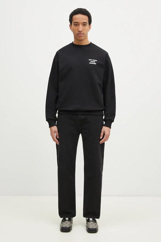 Pamučna dukserica Drôle de Monsieur crna PERM.SW149.CO127.BL