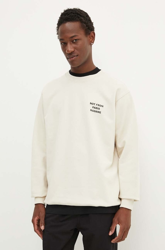 Бавовняна кофта Drôle de Monsieur бежевий PERM.SW149.CO127.MT