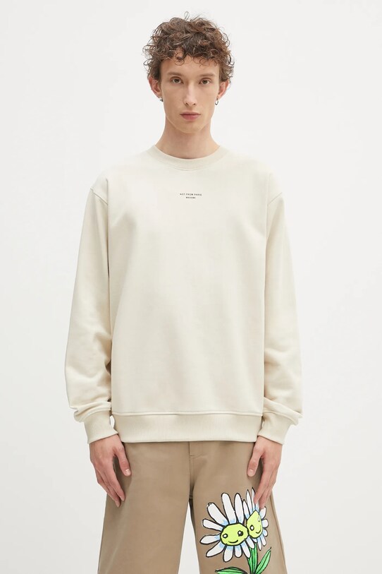 Drôle de Monsieur cotton sweatshirt Le Sweatshirt Slogan Cl without beige PERM.SW148.CO127.MT