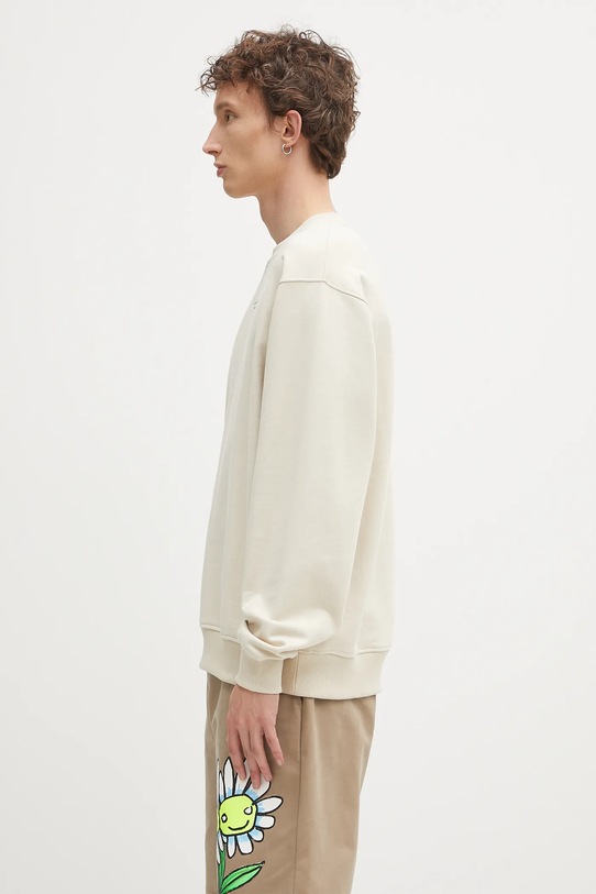 Бавовняна кофта Drôle de Monsieur PERM.SW148.CO127.MT бежевий AW24