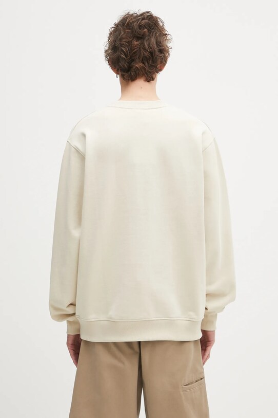 Clothing Drôle de Monsieur cotton sweatshirt Le Sweatshirt Slogan Cl PERM.SW148.CO127.MT beige