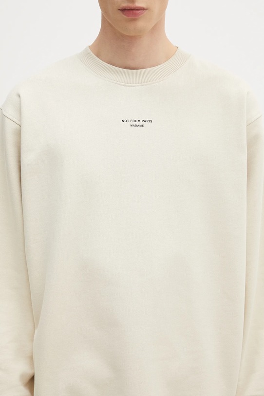 Бавовняна кофта Drôle de Monsieur бежевий PERM.SW148.CO127.MT