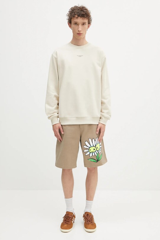 Drôle de Monsieur cotton sweatshirt Le Sweatshirt Slogan Cl PERM.SW148.CO127.MT beige