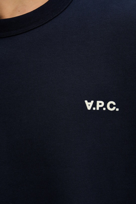 A.P.C. bluza bawełniana Boxy Petit Vpc COHBR.H27916.TIQ granatowy