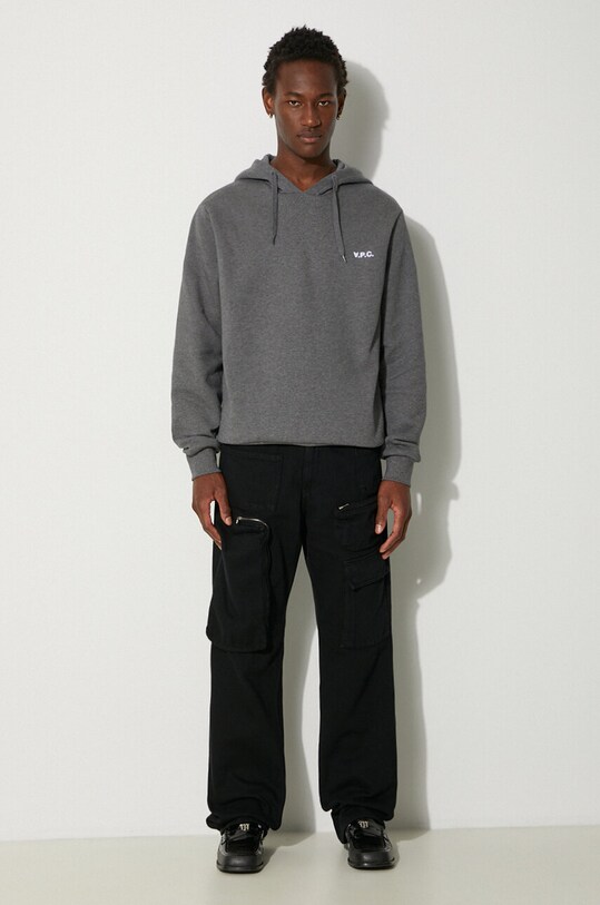 A.P.C. bluza bawełniana Boxy Petit Vpc COHBR.H27917.TPR szary AW24