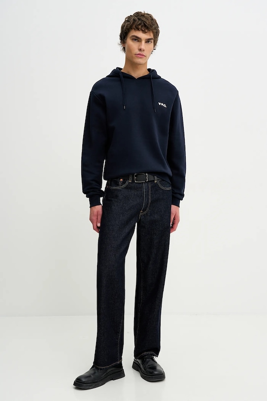 A.P.C. hanorac de bumbac Boxy Petit Vpc COHBR.H27917.TIQ bleumarin AW24