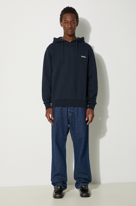 A.P.C. hanorac de bumbac Boxy Petit Vpc COHBR.H27917.TIQ bleumarin AW24