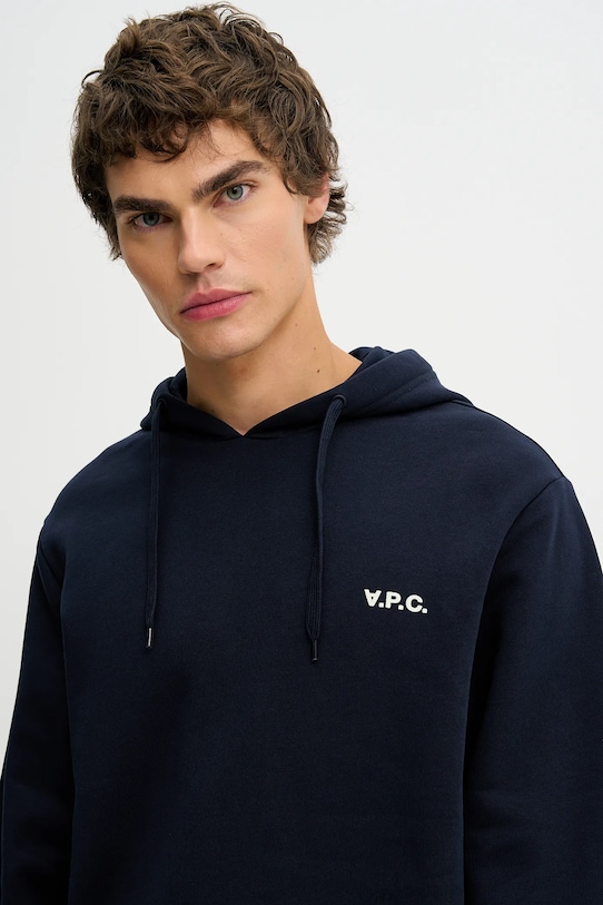 A.P.C. hanorac de bumbac Boxy Petit Vpc bleumarin COHBR.H27917.TIQ